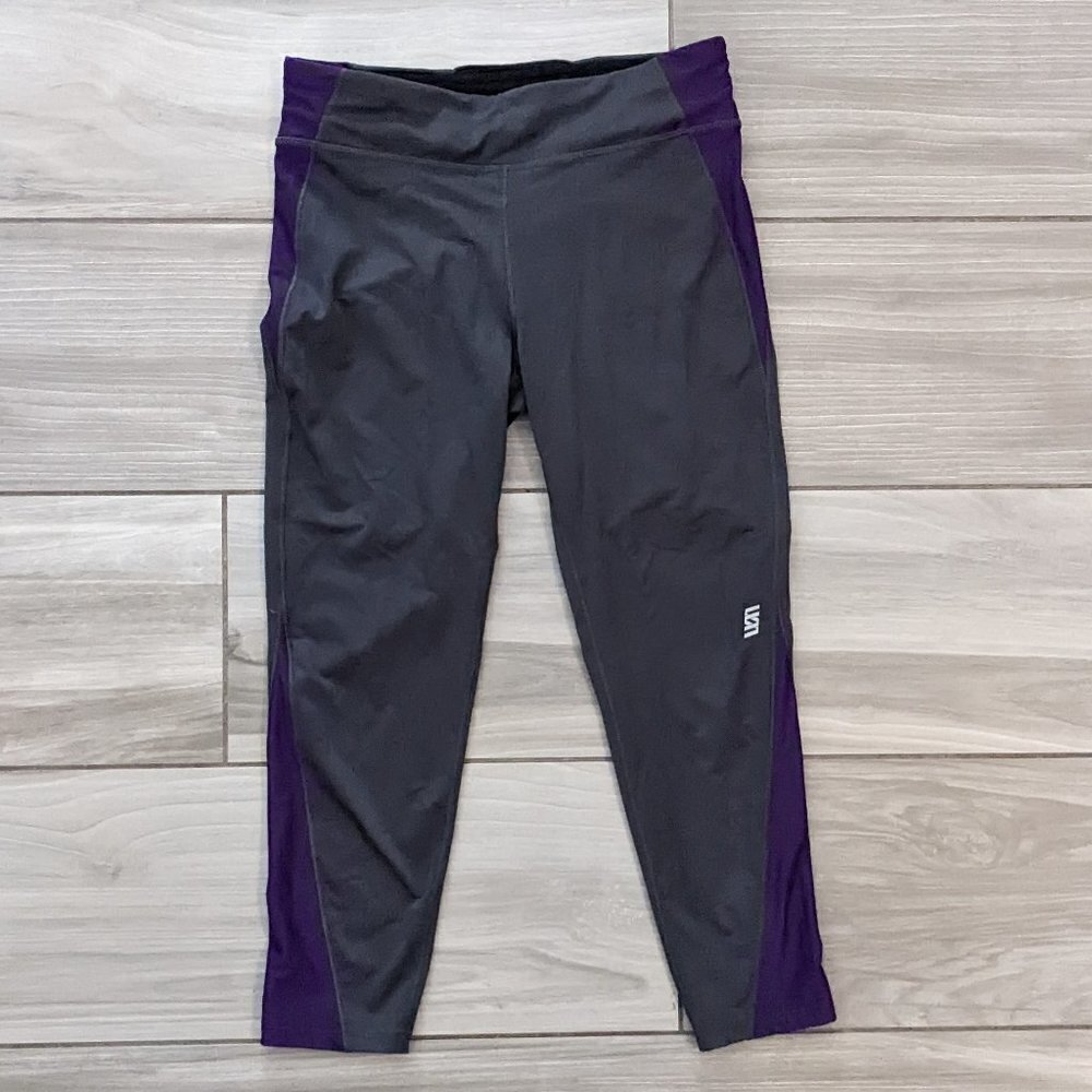 Second Skin Compression Purple/Grey Leggings